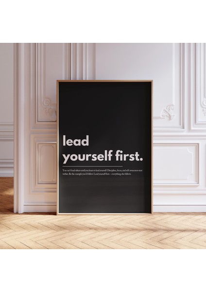 Motivasyon Sözü Poster: Önce Kendine Liderlik Et ( & )