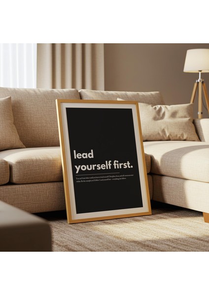 Motivasyon Sözü Poster: Önce Kendine Liderlik Et ( & )