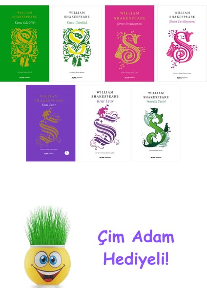 William Shakespeare 7 Kitap Seti + Çim Adam Hediye