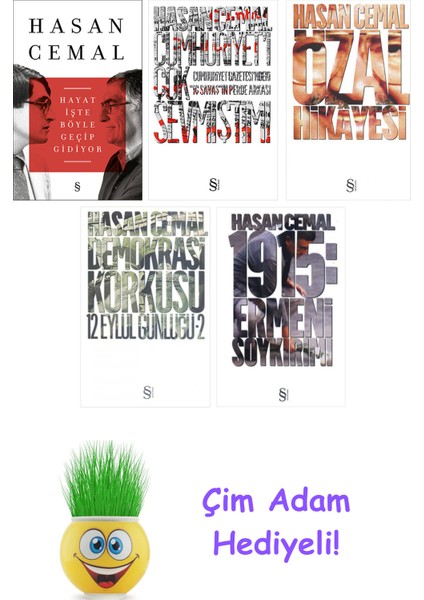Hasan Cemal 5 Kitap Seti + Çim Adam Hediye