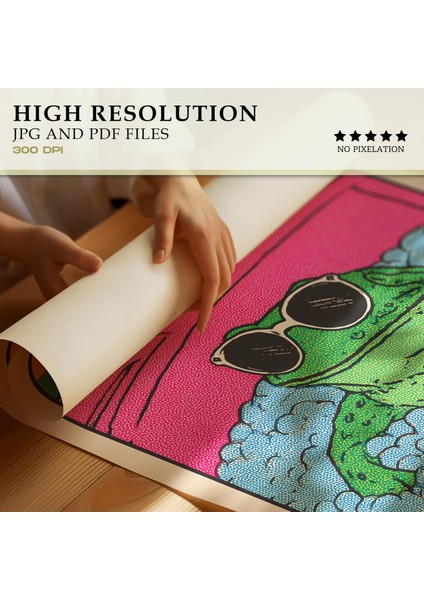 Komik Kurbağa Banyo Sanatı: Retro Pop Art (, / Dosya) modelleri