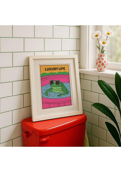 Komik Kurbağa Banyo Sanatı: Retro Pop Art (, / Dosya) fırsatları