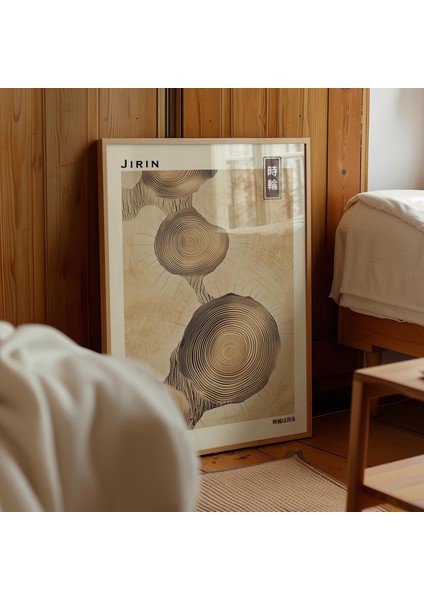 Jirin Japandi Ağaç Halkaları Duvar Sanatı, Wabi Sabi Ahşap Desenli modelleri