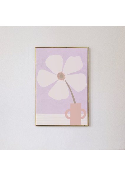 Vazoda Çiçek Posteri: Sanat. Yatak Odası Için Leylak ve Bej Nötr Tonlarında Iskandinav Bohem Dekoru, Pastel Duvar Sanatı indirimleri
