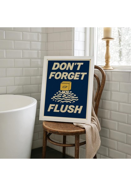 Komik Banyo Tabelası: Retro Tipografi Tuvalet Mizah Posteri ( & )