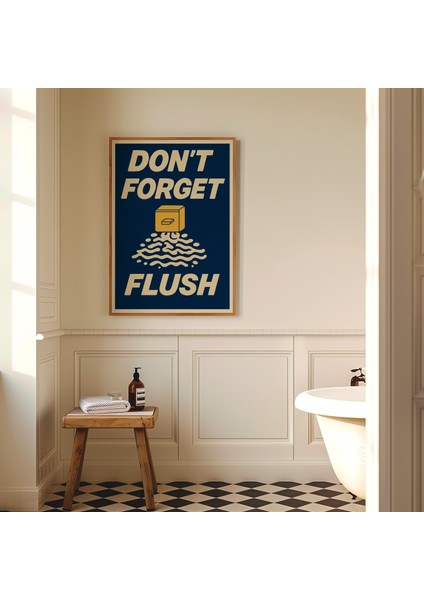 Komik Banyo Tabelası: Retro Tipografi Tuvalet Mizah Posteri ( & ) fiyatları