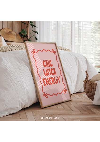 Şık Cadı Enerjisi Pembe Cadılar Bayramı Sanatı, Coquette Duvar Dekoru fiyatları