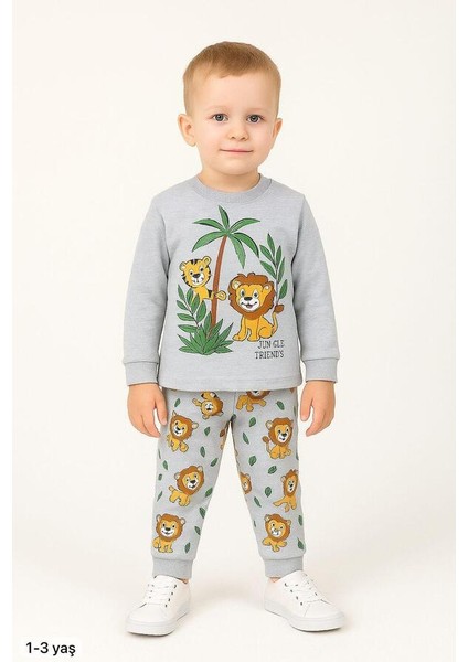 Gri Aslan 1-3 Yaş Çocuk Alt Üst Takım