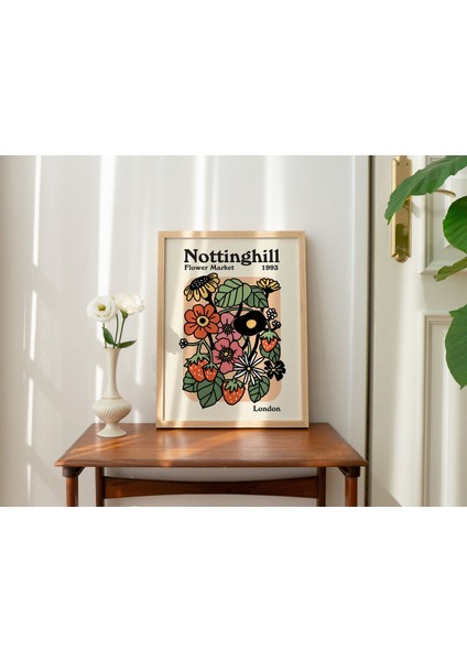 Retro Çiçek Pazarı Posteri, Estetik Trend, Çiçek Pazarı indirimleri