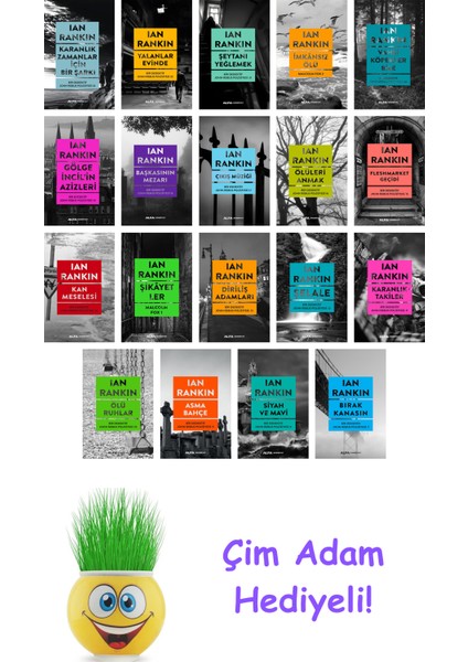 Ian Rankin 19 Kitap Seti + Çim Adam Hediye