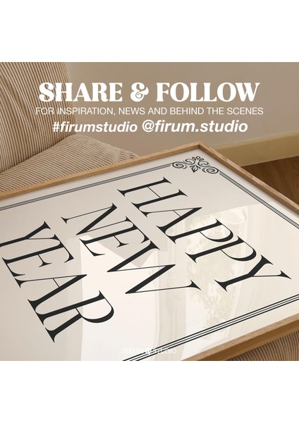 Mutlu Yıllar Duvar Sanatı, Minimalist Modern Yılbaşı Dekoru fiyatları