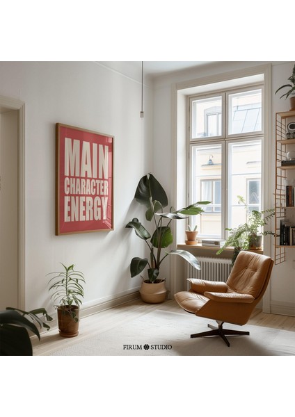 Ana Karakter Enerji Ifadesi Duvar Sanatı