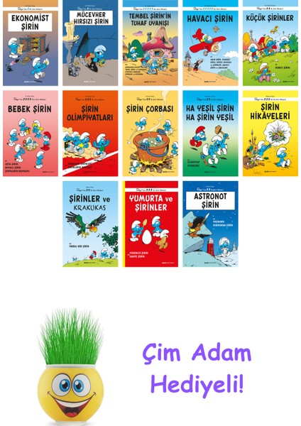 Peyo 13 Kitap Seti + Çim Adam Hediye