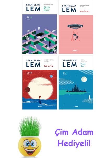 Stanislaw Lem 4 Kitap Seti + Çim Adam Hediye