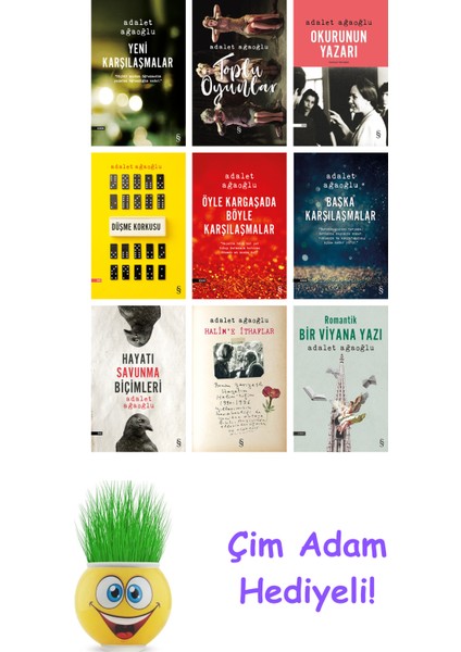 Adalet Ağaoğlu 9 Kitap Seti + Çim Adam Hediye