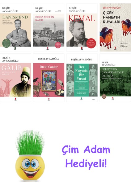 Beşir Ayvazoğlu 8 Kitap Seti + Çim Adam Hediye