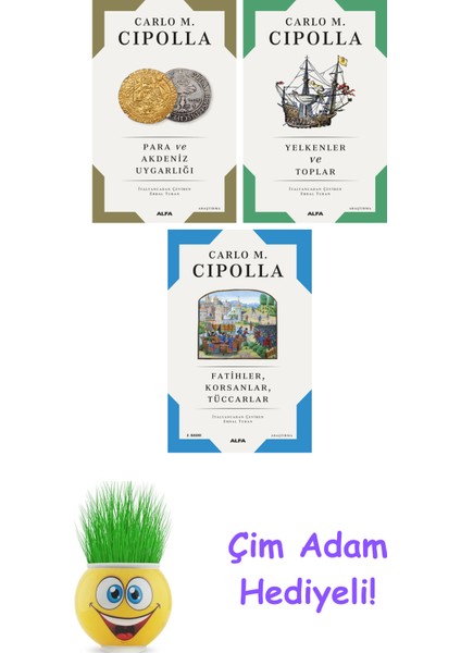 Carlo M. Cipolla 3 Kitap Seti + Çim Adam Hediye