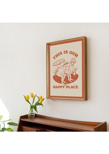 Cottagecore Kurbağa Duvar Dekoru, Sevimli Mantar Posteri, Mutlu Yer Alıntısı, Retro Ev Baskıları, 70'ler Hediyesi fiyatları