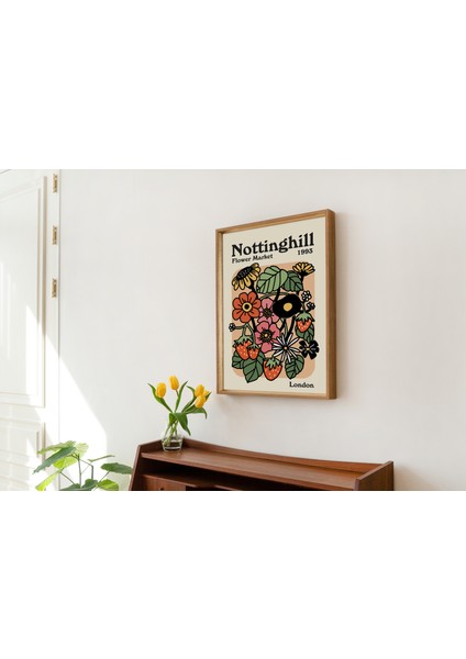 Retro Çiçek Pazarı Posteri, Botanik Çiçek Baskısı, Kır Çiçekleri Baskısı, Çiçekli Duvar Sanatı, Renkli Büyük Poster fırsatları