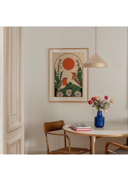 Avrupa Robin Halk Sanatı: Cottagecore Kuş Duvar Sanatı ( ) modelleri