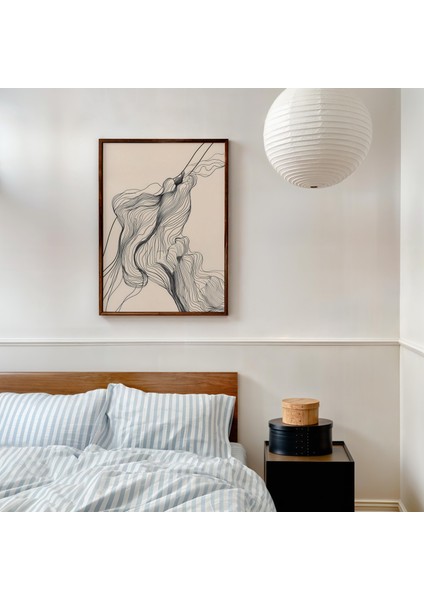 Minimalist Çizgi Sanatı: Bej Siyah Soyut Geometrik Poster ( & ) indirimleri