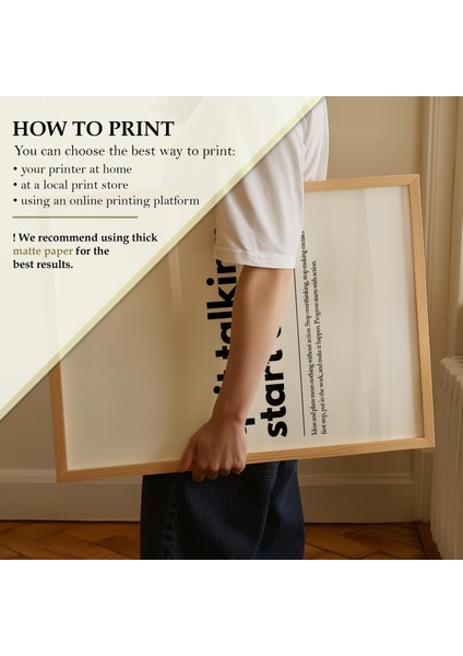 Konuşmayı Bırak, Yapmaya Başla Motivasyon Posteri, Ilham Verici Poster, Ev Ofis Duvar Sanatı modelleri