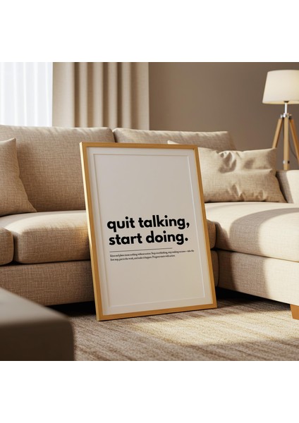 Konuşmayı Bırak, Yapmaya Başla Motivasyon Posteri, Ilham Verici Poster, Ev Ofis Duvar Sanatı fırsatları