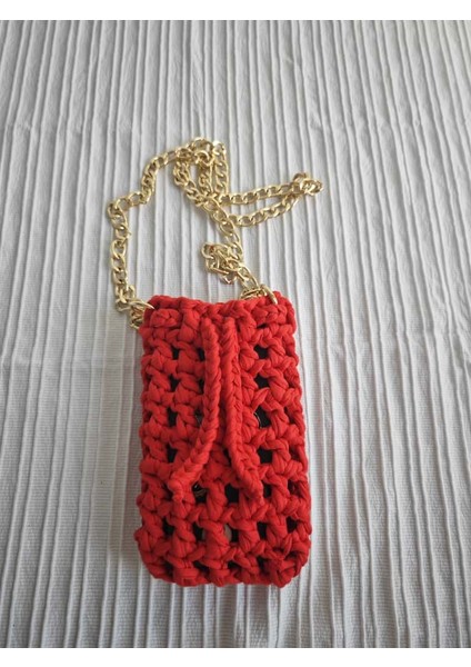 🧶 El Yapımı Penye Ip Telefon Çantası – 12 Renk Seçeneği ile Tarzınızı Yansıtın!