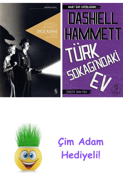 Dashiell Hammett 2 Kitap Seti + Çim Adam Hediye