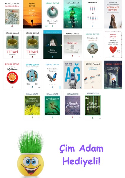Kemal Sayar 22 Kitap Seti + Çim Adam Hediye