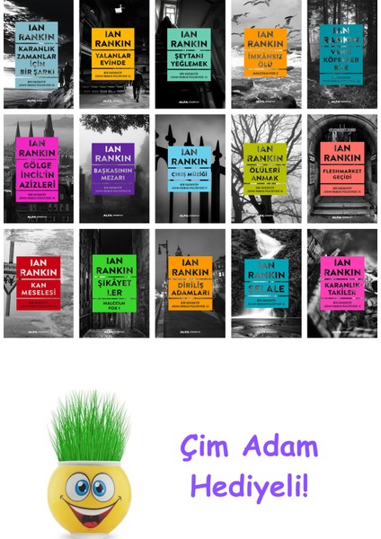 Ian Rankin 15 Kitap Seti + Çim Adam Hediye