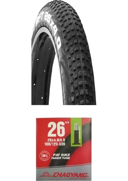 24X4.00 C1752 Kum Tipi Bisiklet Dış Lastiği + Chaoyang Iç Lastik Seti