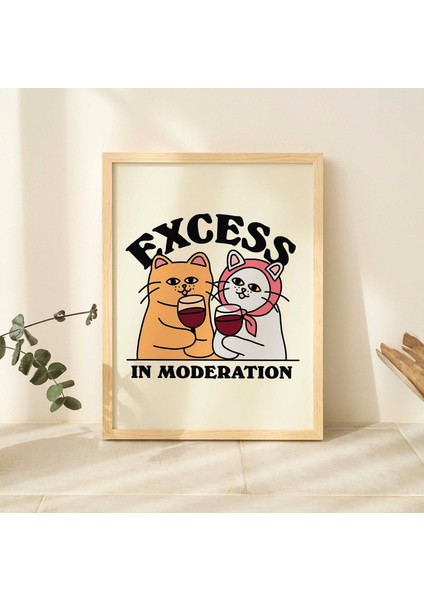 Sarhoş Kediler Şarap Baskısı, Retro Içki Içme Posterleri, Aşırı Tüketim ve Ölçülülük Alıntı Posterleri fiyatları