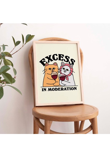 Sarhoş Kediler Şarap Baskısı, Retro Içki Içme Posterleri, Aşırı Tüketim ve Ölçülülük Alıntı Posterleri indirimleri