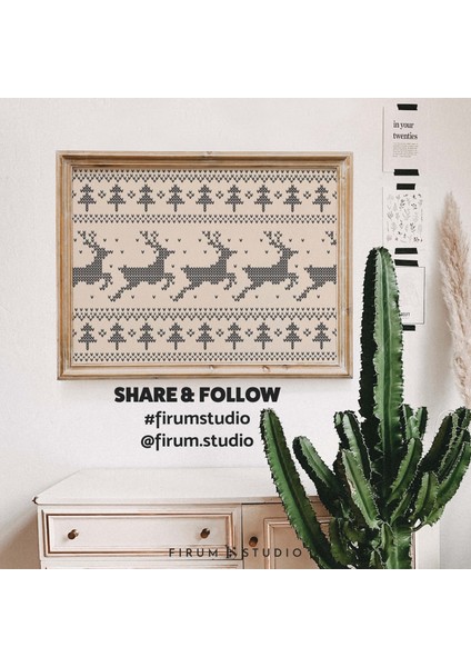 Nötr Noel, Bej ve Siyah Yatay Noel Duvar Sanatı | fiyatları