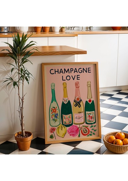 Şampanya Bar Arabası: Renkli Kokteyl Sanatı ( )