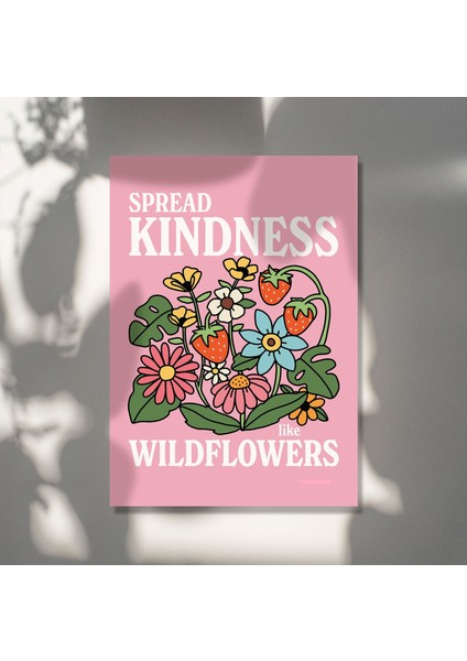 Pembe Kır Çiçekleri Posteri, Botanik Baskı, Çiçek Pazarı Posteri, Çiçek Baskısı fırsatları