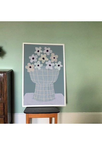 Vazoda Çiçekler Posteri: Çiçek Sanatı. Yatak Odası Için Iskandinav Bohem Dekoru modelleri