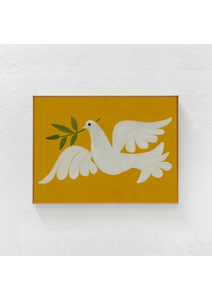 Güvercin Sanatı, Poster: Duvar Sanatı. Hardal Sarısı Renkte Büyük