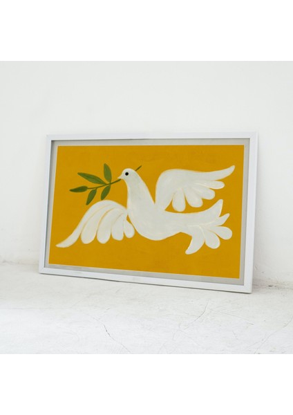 Güvercin Sanatı, Poster: Duvar Sanatı. Hardal Sarısı Renkte Büyük indirimleri