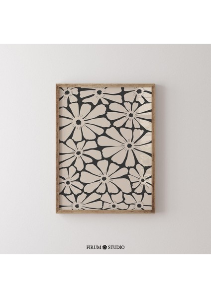 Nötr Çiçek Desenleri - Estetik Ofisler Için Orta Yüzyıl Modern Çiçek Dekoru | Kasvetli Duvar Dekoru ve Bohem Çiçek | fiyatları