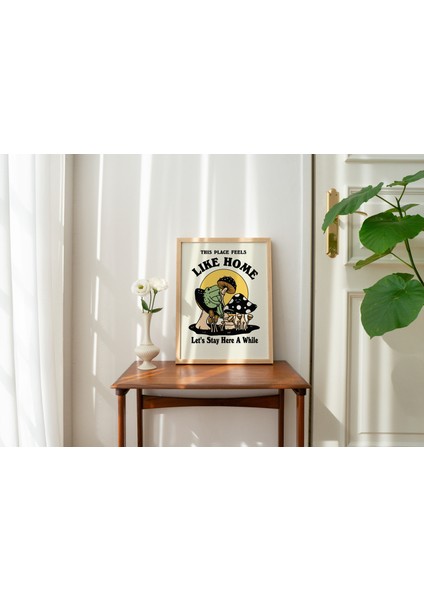 Kurbağa Mantar Duvarı, Retro Kurbağa Posteri, Olumlu Alıntı, Trend Duvar Sanatı modelleri