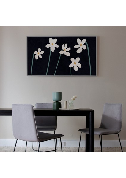 Samsung Frame Tv Sanatı - Çerçeve Tv Için Modern Çiçek Sanatı. Bahar Çiçekleri modelleri