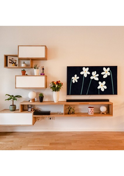 Samsung Frame Tv Sanatı - Çerçeve Tv Için Modern Çiçek Sanatı. Bahar Çiçekleri fırsatları