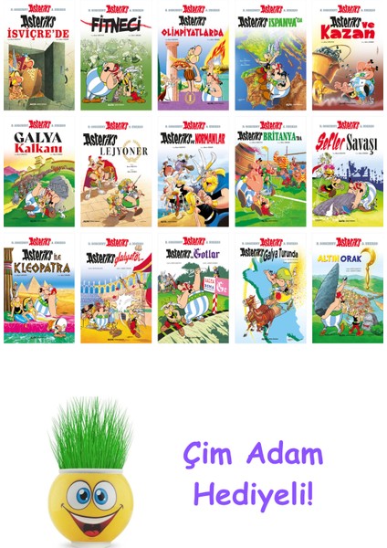 Rene Goscinny 15 Kitap Seti + Çim Adam Hediye