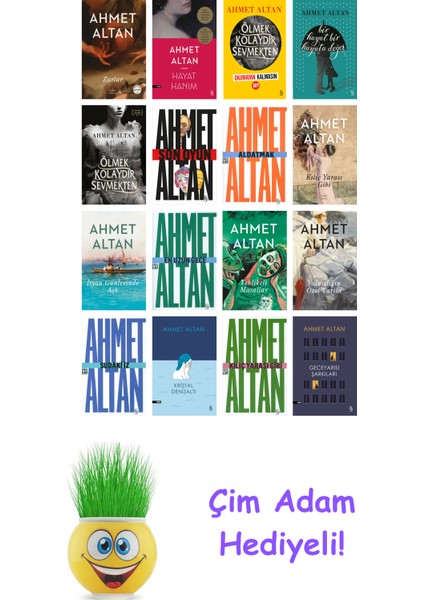 Ahmet Altan 16 Kitap Seti + Çim Adam Hediye