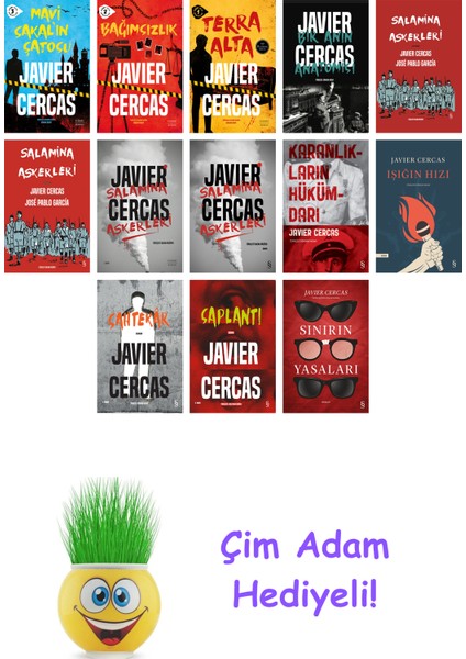 Javier Cercas 13 Kitap Seti + Çim Adam Hediye