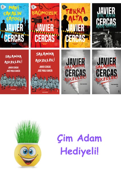 Javier Cercas 8 Kitap Seti + Çim Adam Hediye