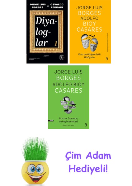 Jorge Luis Borges 3 Kitap Seti + Çim Adam Hediye