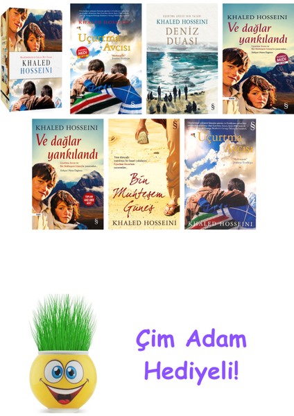 Khaled Hosseini 7 Kitap Seti + Çim Adam Hediye